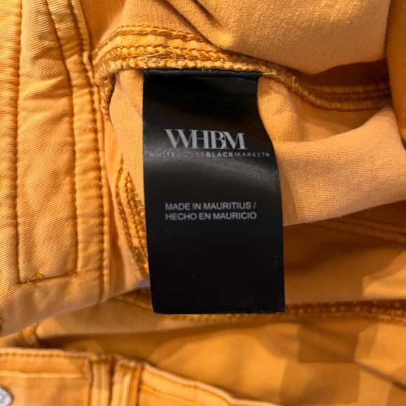 White House Black Market Mustard Straight Crop Pants Mid Rise Size 14 New - Picture 8 of 14